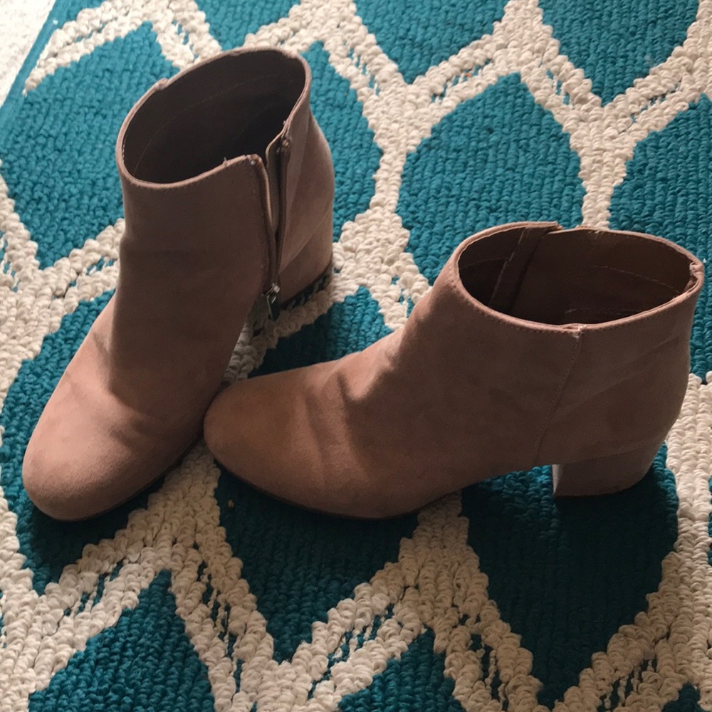 Tan booties